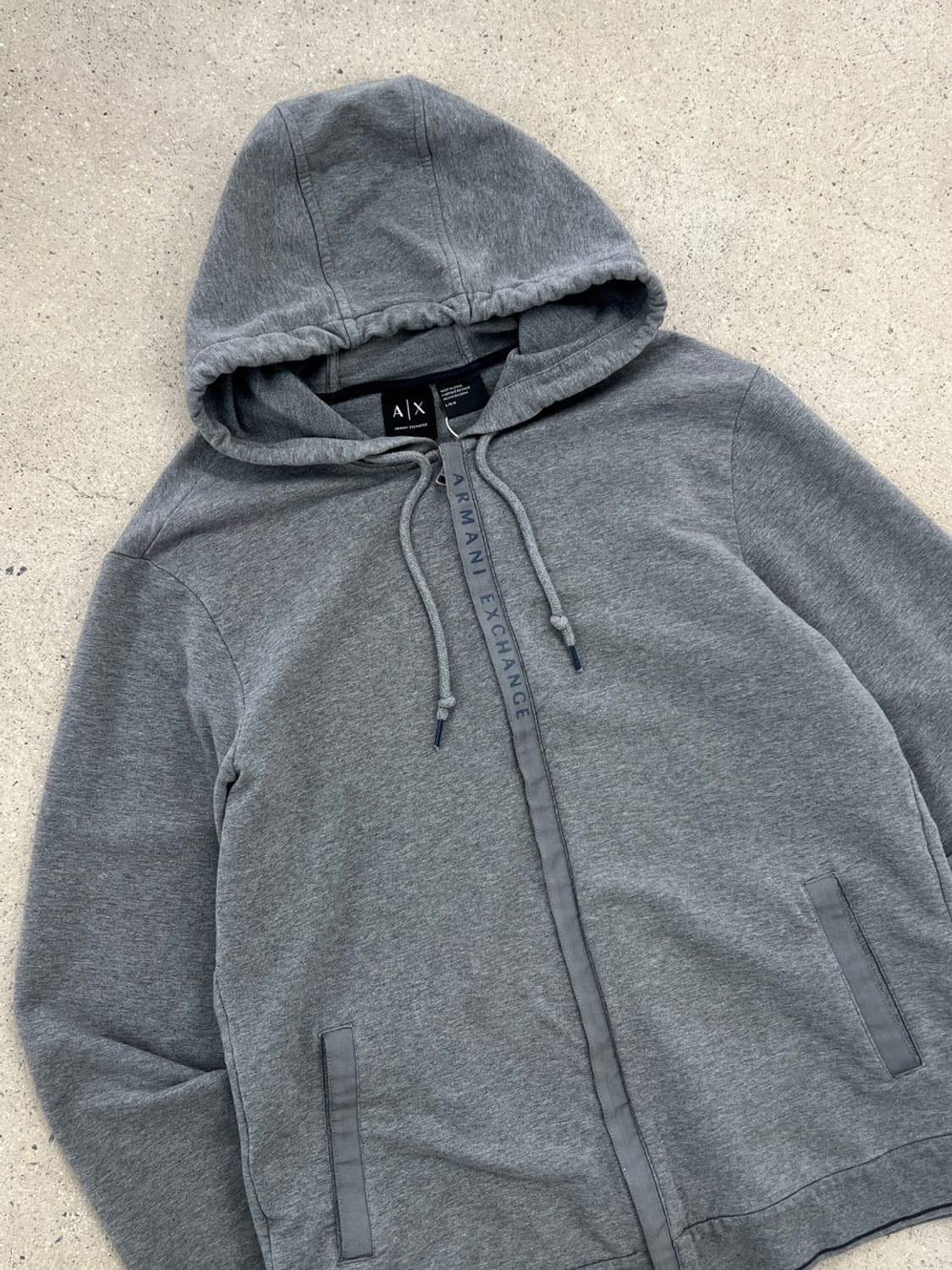 아르마니 익스체인지 그레이 로고 후드집업 상품이미지1