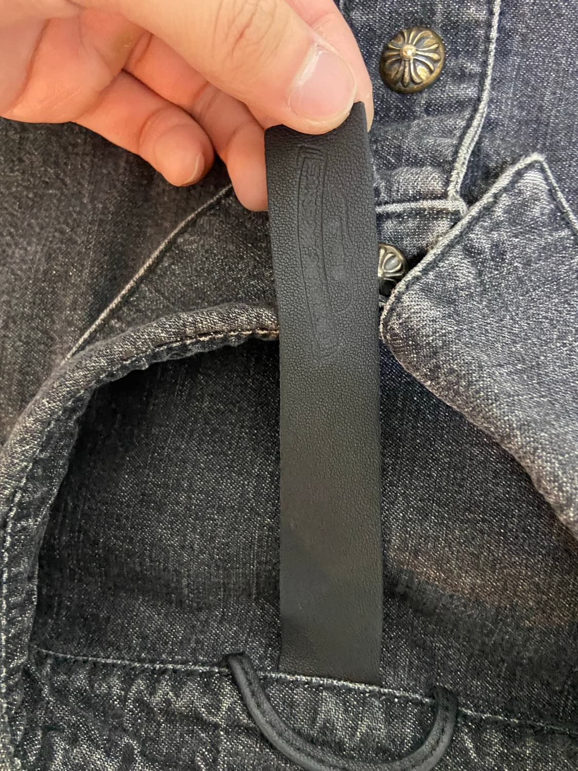 크롬하츠 레더패치 데님자켓 사이즈 m 상품이미지5