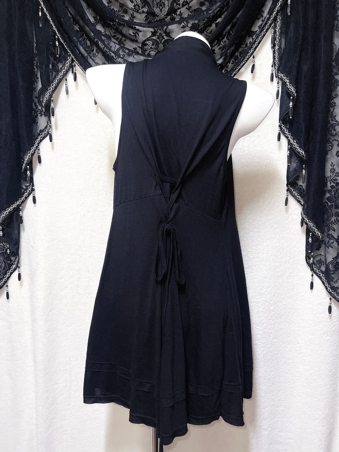 오리엔탈 드레이프 레이어드 롱 조끼 베스트 로브 그런지 고스펑크 페어리 상품이미지10