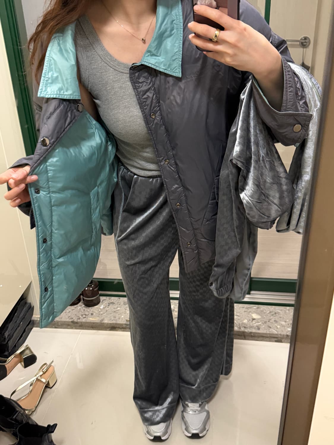 더일마 리버스구스 패딩 민트 상품이미지10