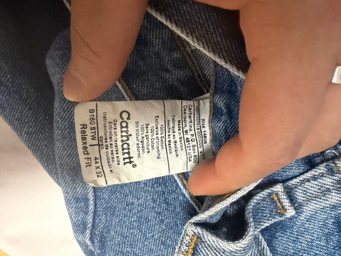 빅사이즈 칼하트 데님팬츠 44x32 상품이미지4