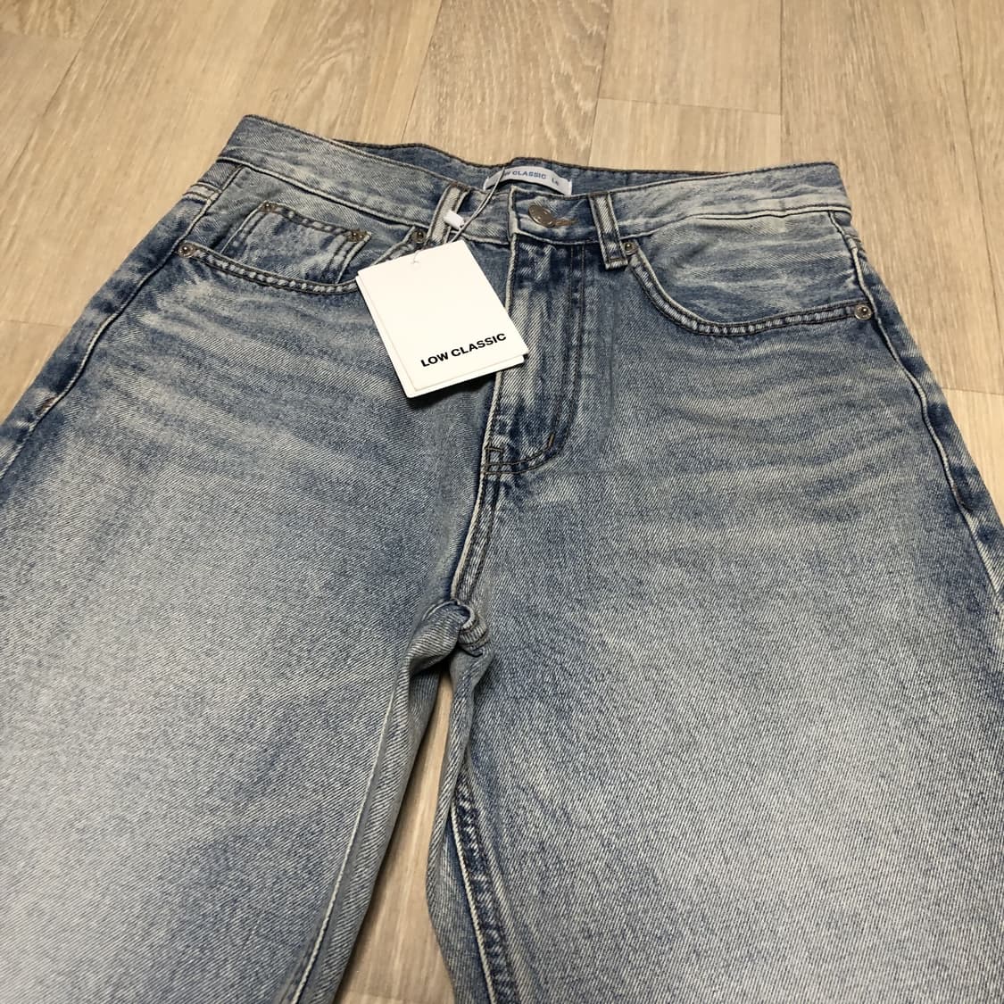 (S) 새상품 로우클래식 LOW CLASSIC 릴렉스핏 진스 라이트 블루 상품이미지2