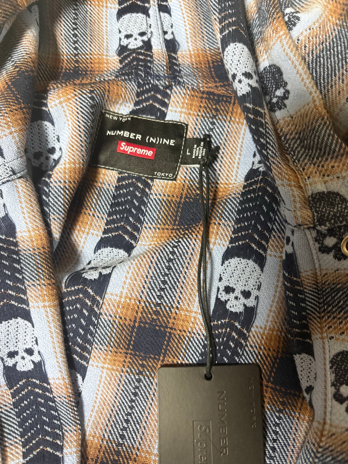 슈프림 넘버나인 플란넬 셔츠 L 상품이미지3