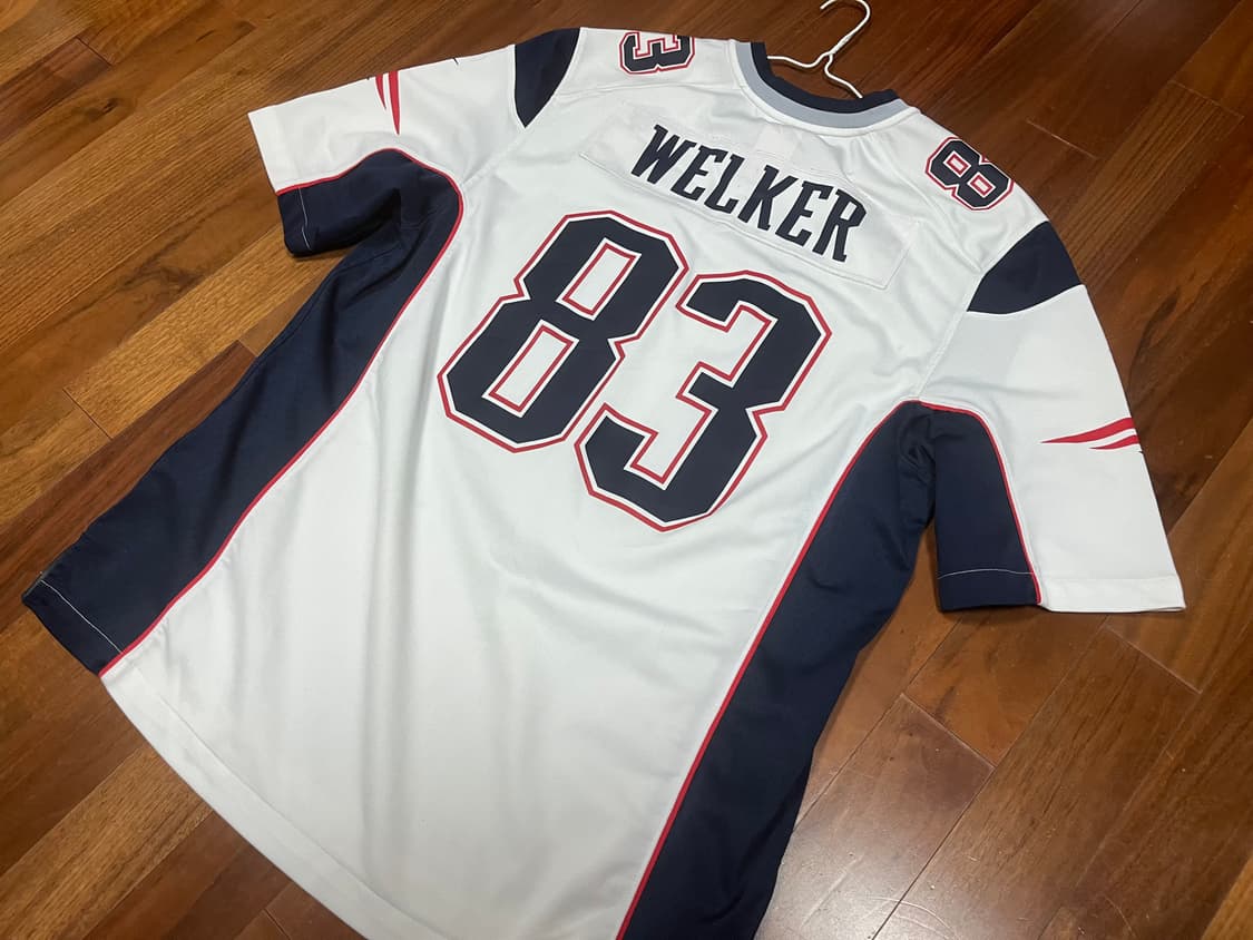 NFL 나이키 웰커 83 화이트 져지 / 패트리어츠 / 미식축구 유니폼 상품이미지2