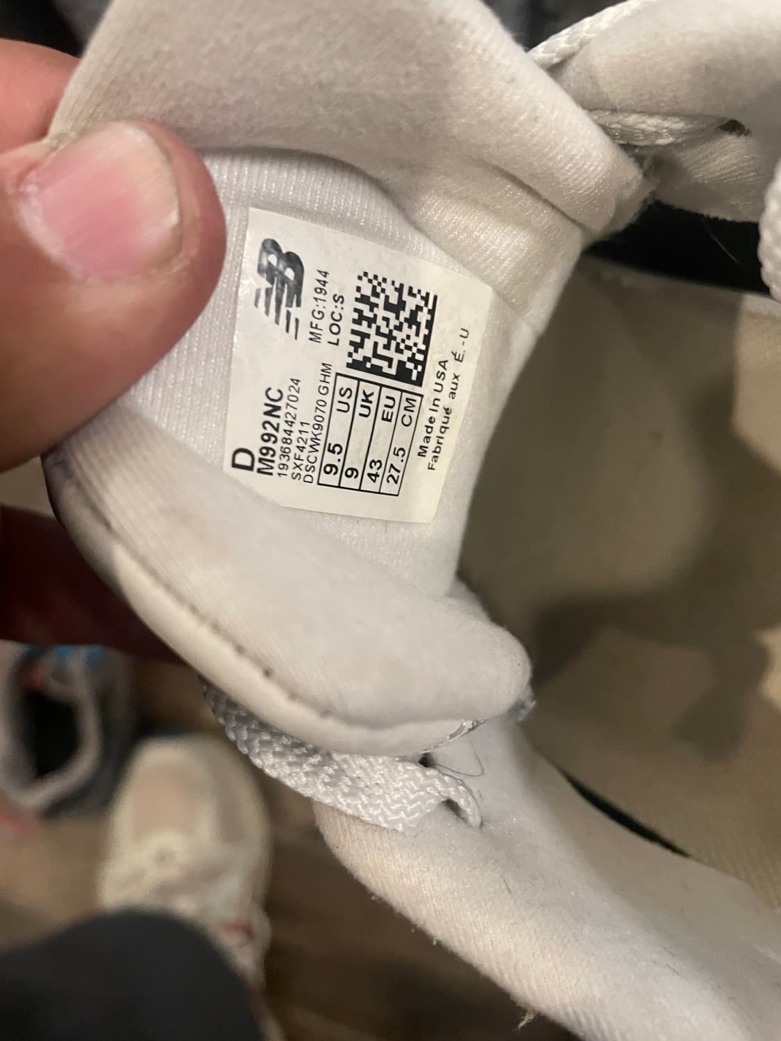 뉴발란스 992 아이보리 운동화 275 상품이미지7