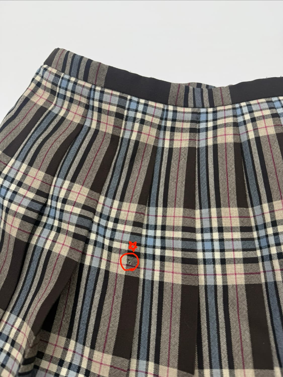 빈티지 Eastboy 체크 레이어드 플리츠 미니 스커트 상품이미지5