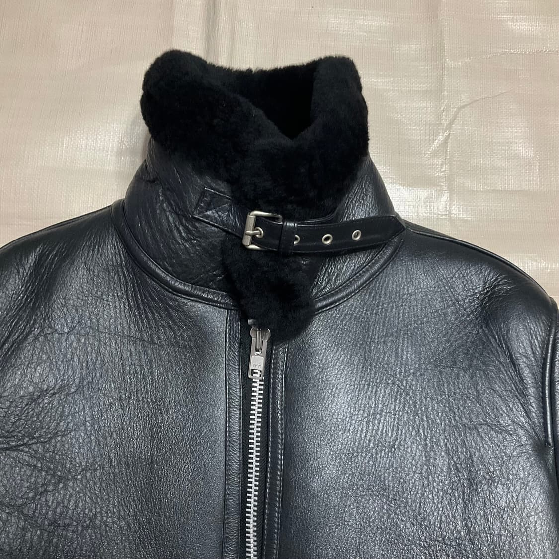 론트 리얼 레더 무스탕 M 상품이미지4