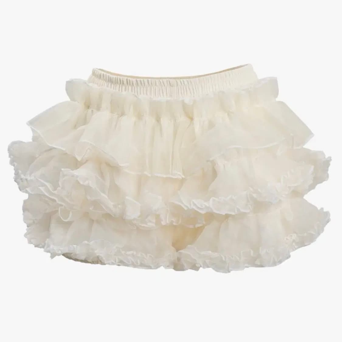 러프넥 튜튜 팬츠 스커트 크림 새상품 상품이미지4