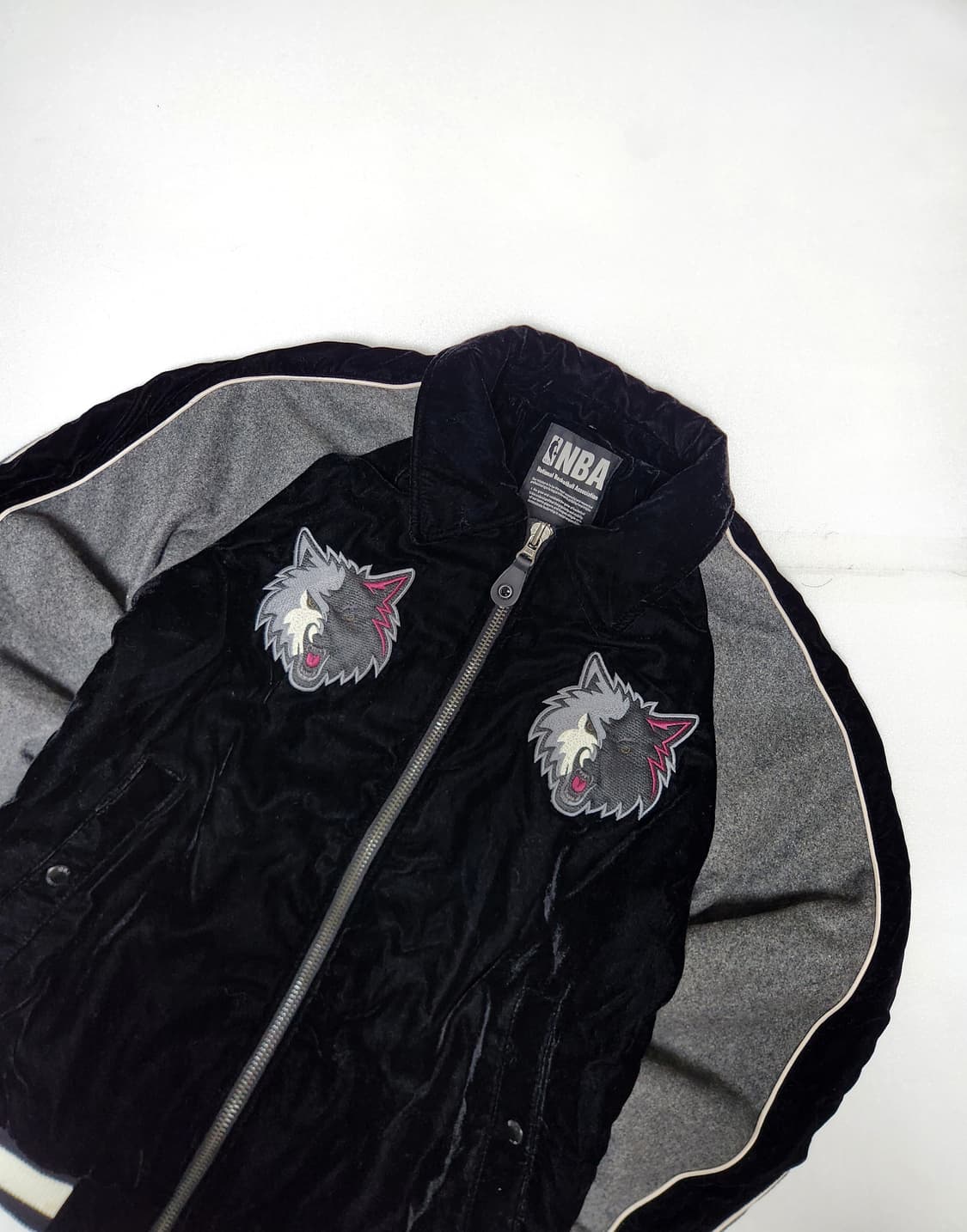 NBA 미네소타 팀버울브스 울 벨벳 바시티 자켓 M 상품이미지4
