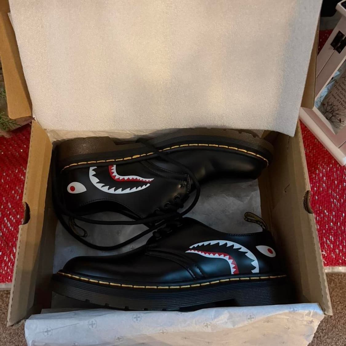 닥터마틴 x 베이프 x 마스터마인드 1461 스컬 더비 슈즈 상품이미지1