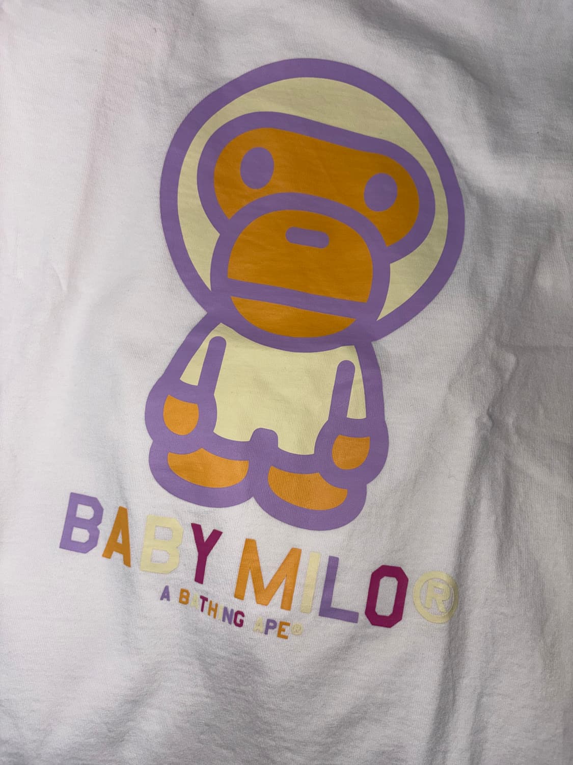 베이프 베이비 마일로 파스텔 멀티 반팔티 상품이미지2