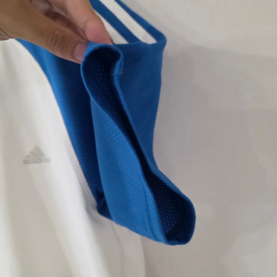 아디다스 흰/파 삼선 반팔 티셔츠 상품이미지2