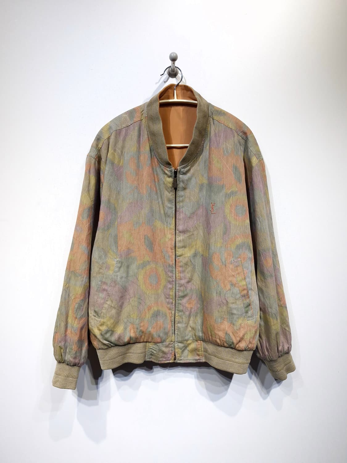 YSL 입생로랑 뿌르 옴므 90's 리버시블 패턴 봄버 자켓 상품이미지1