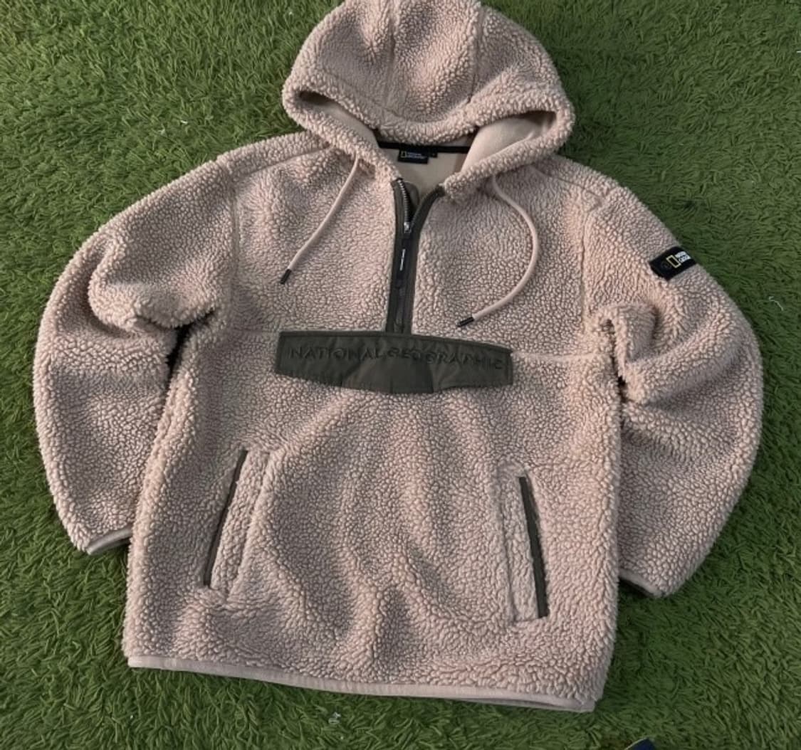 내셔널지오그래픽 뽀글이 후드 아노락 90/S 상품이미지1