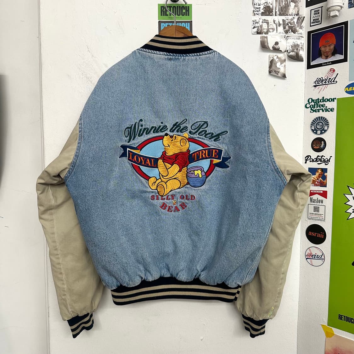 90‘s 디즈니 푸 데님 바시티자켓 상품이미지9