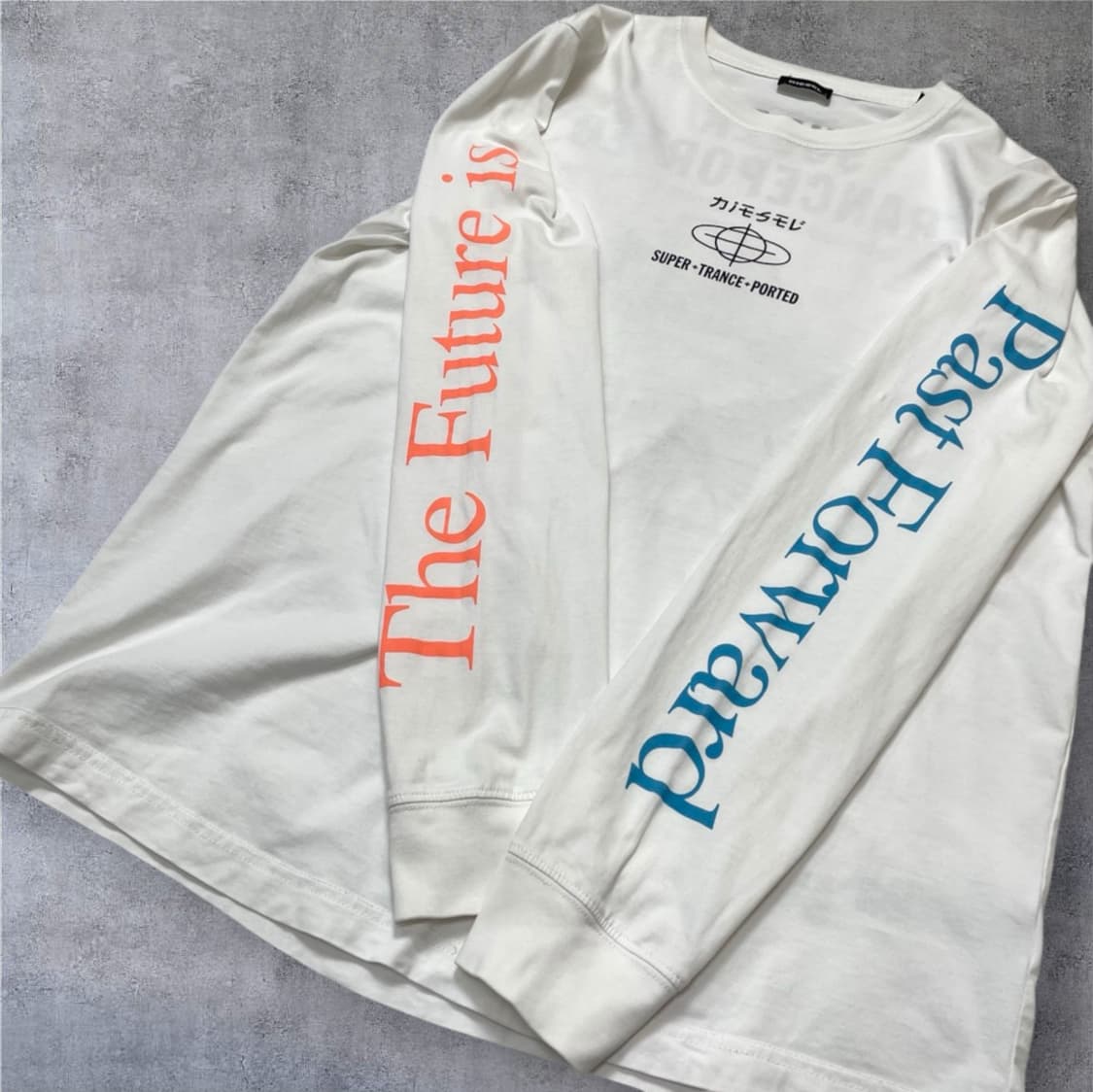 디젤 Diesel 화이트 그래픽 프린팅 긴팔 티셔츠 M 상품이미지6