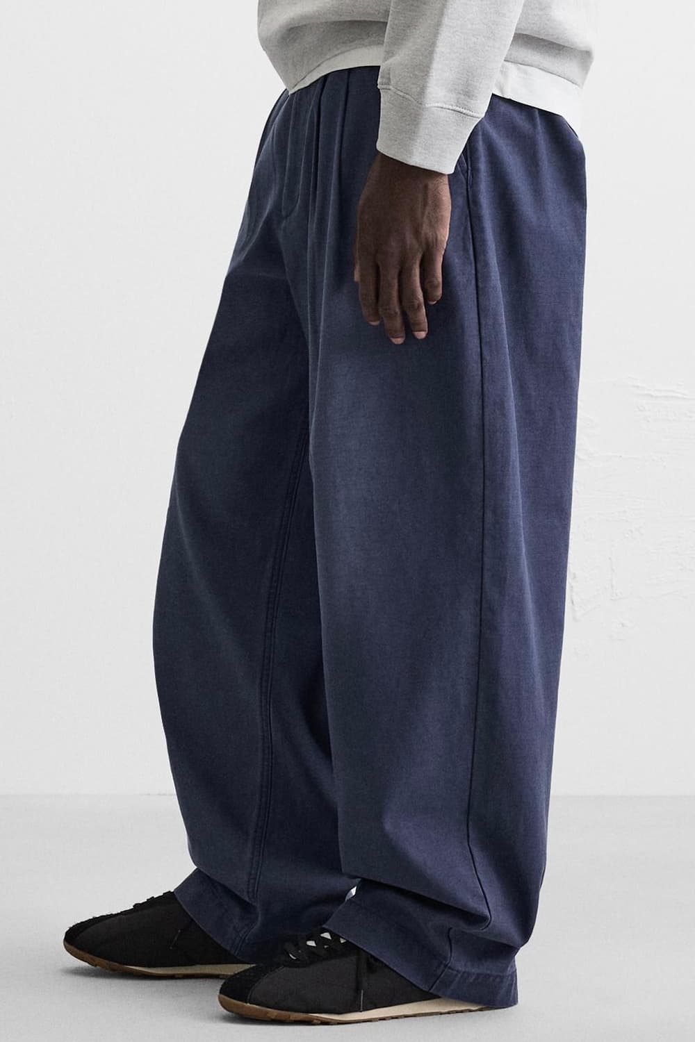 자라 가먼트다잉 와이드 데님 팬츠 상품이미지2