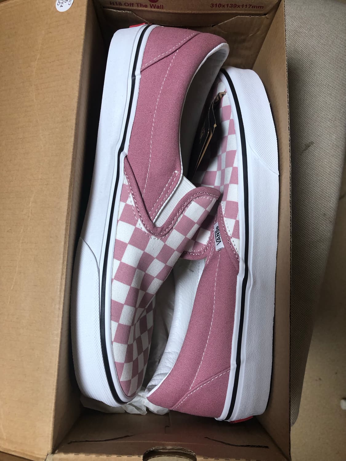 반스 클래식 슬립온 체커보드 핑크 265mm 새상품 상품이미지3