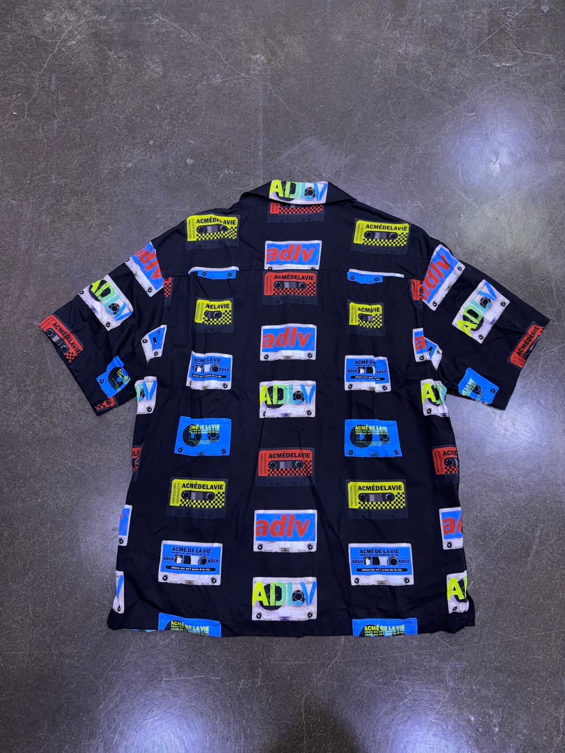 ADLV 아크메드라비 카세트 반팔 오픈 카라넥 셔츠 1사이즈 상품이미지2