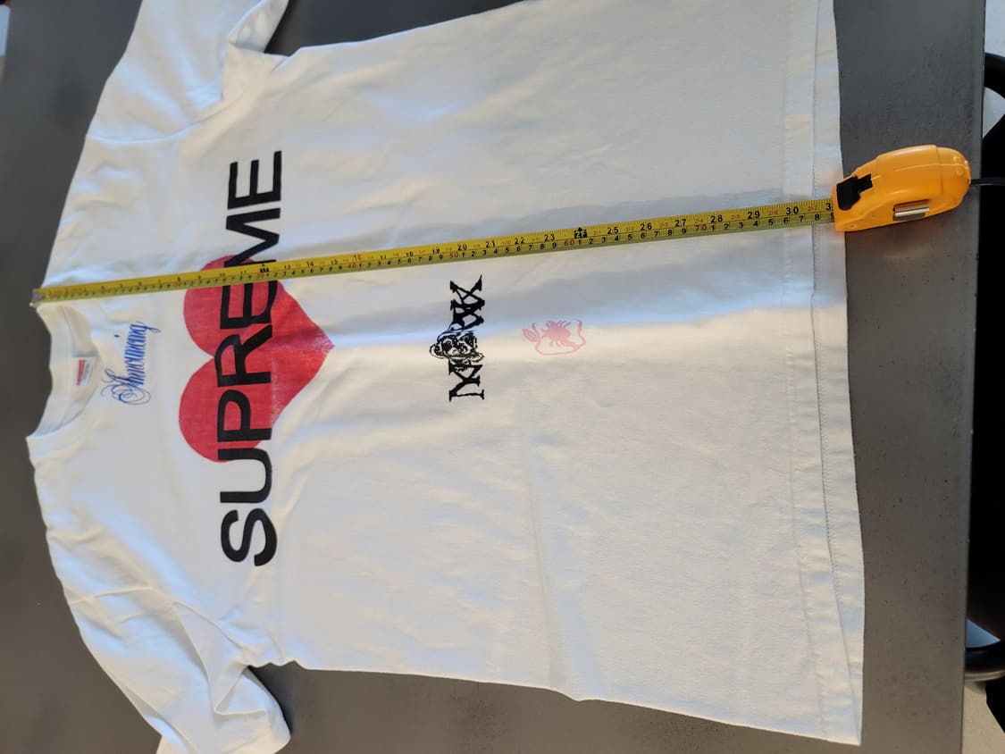 슈프림 어나운싱 티셔츠 화이트-25SS(L size+S size 2장) 상품이미지4