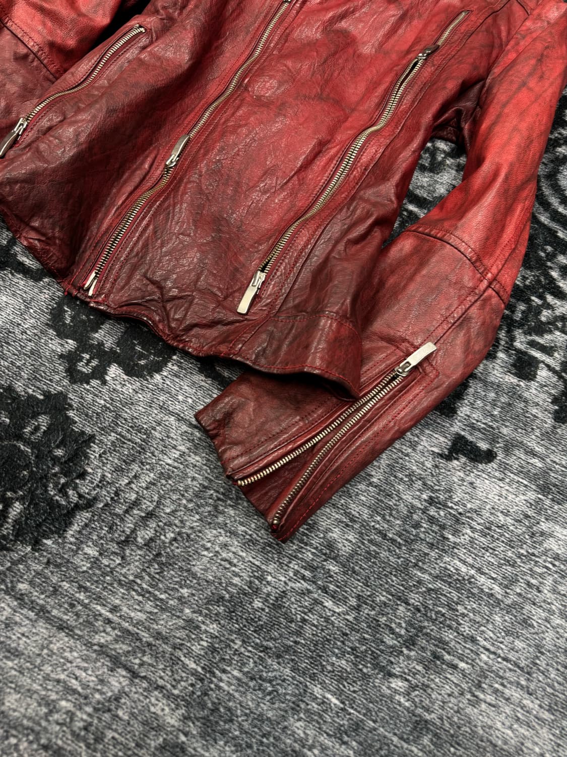 Harlem rounge bloody red buffalo skin le 상품이미지5
