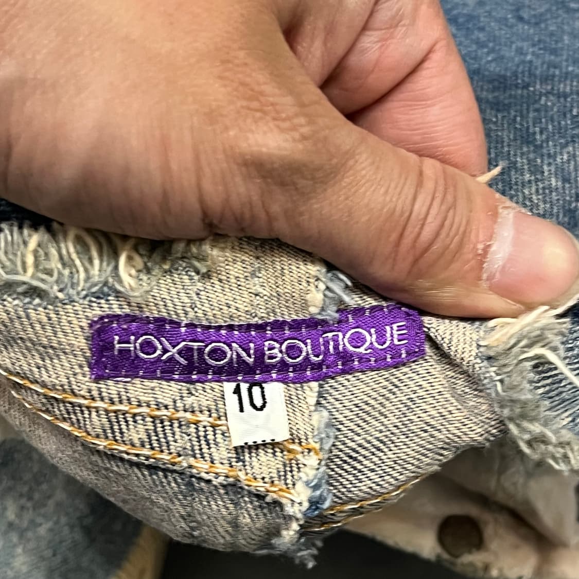  Hoxton 컷팅 그런지 데님 스커트 y16507 상품이미지6