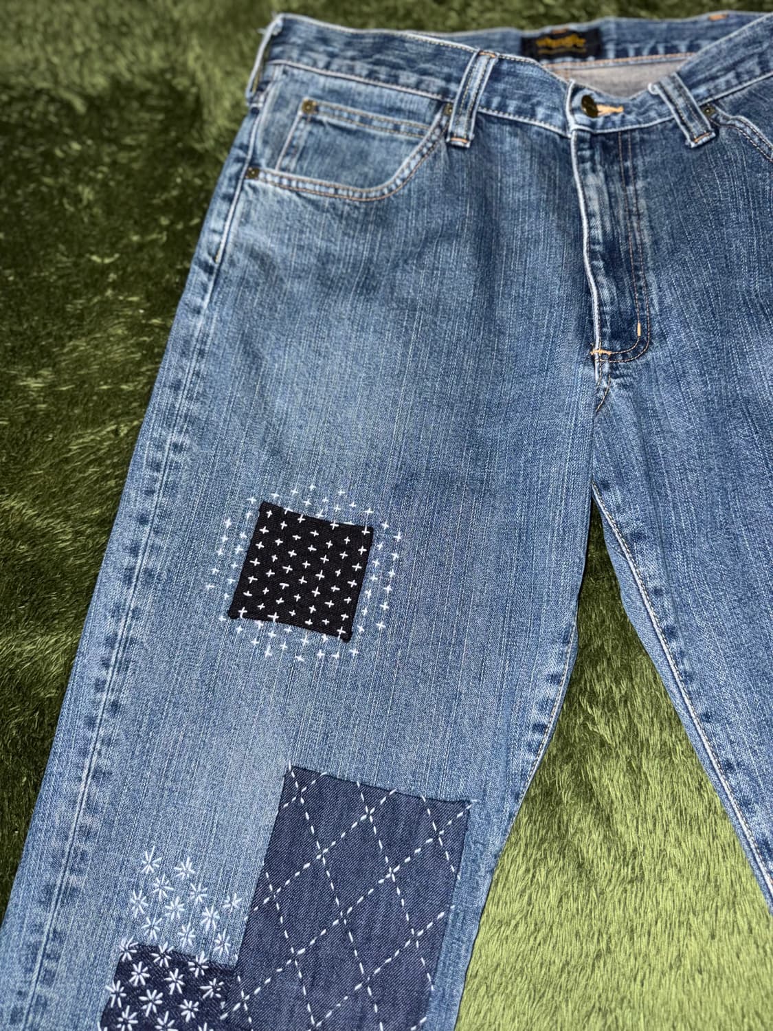 [34] 랭글러 Made in Japan 사시코 패치워크 커스텀 데님 상품이미지5