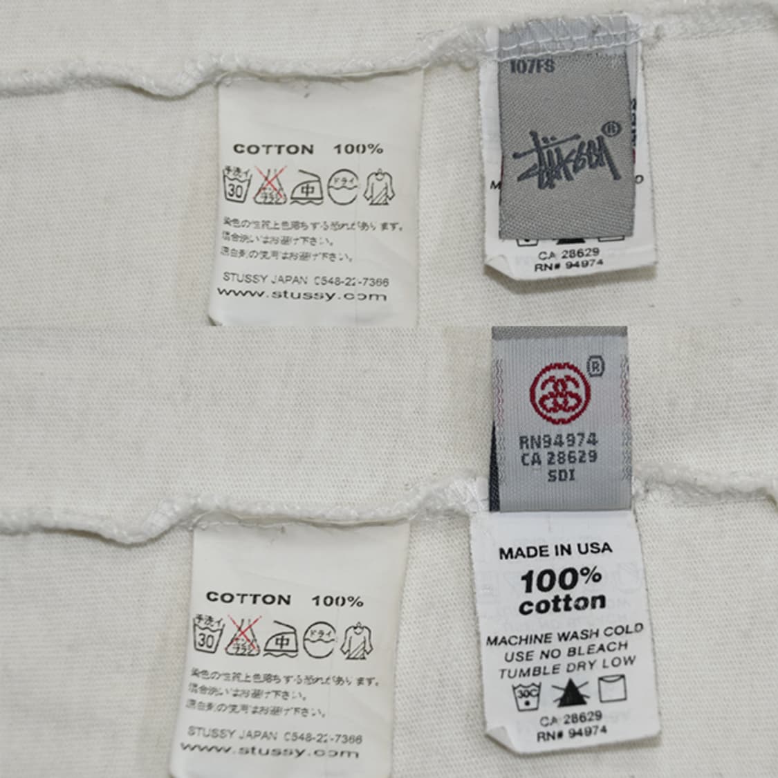 made in USA 00s stussy 빈티지래글런티셔츠 상품이미지10