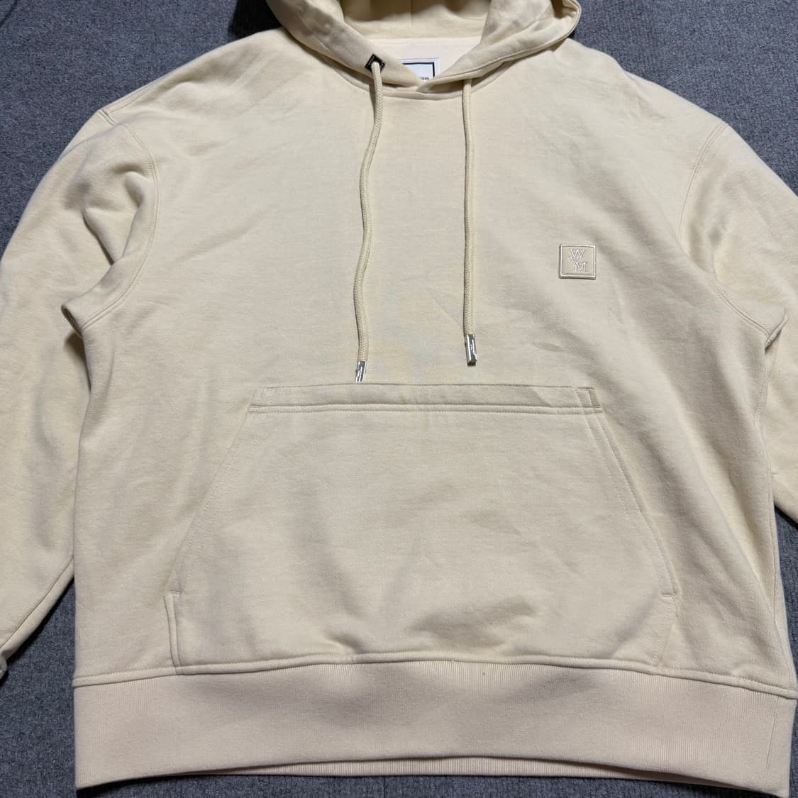 우영미 베이지 플라워 후드티 95 상품이미지3