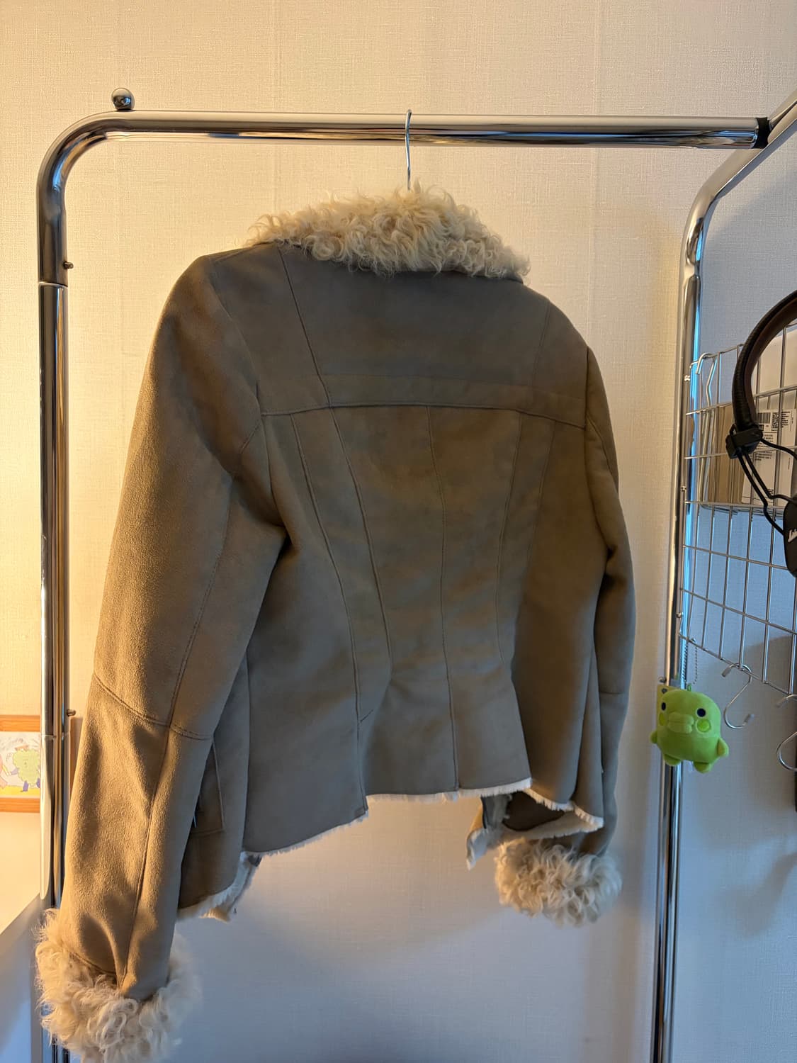 빈티지 퍼 트리밍 스웨이드 자켓 무스탕 상품이미지4