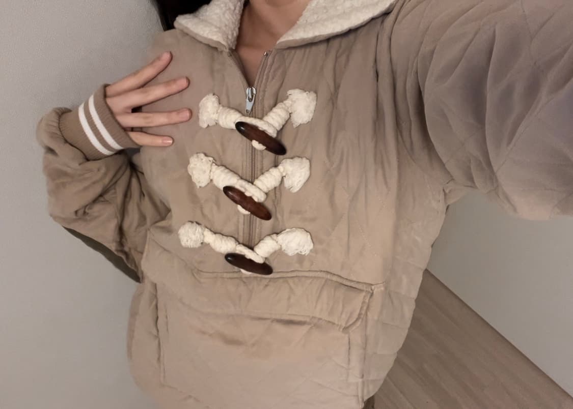 quilting duffle kangaroo anorak hood 상품이미지7