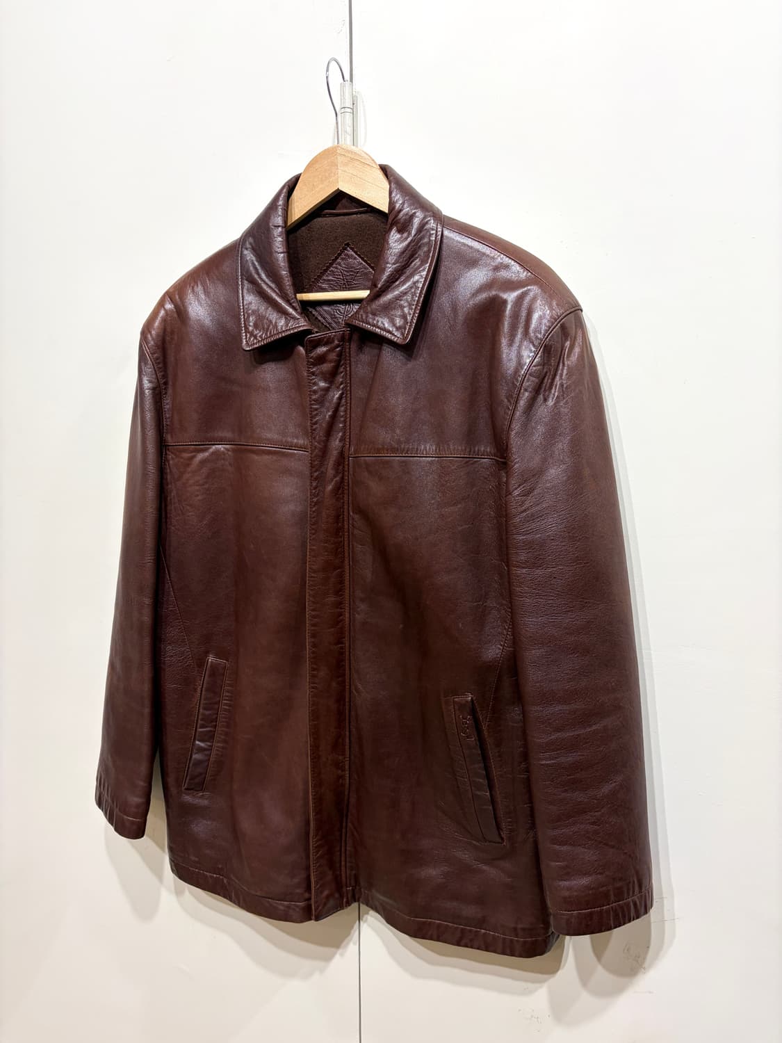 90's 입생로랑 램스킨 레더 자켓 상품이미지2