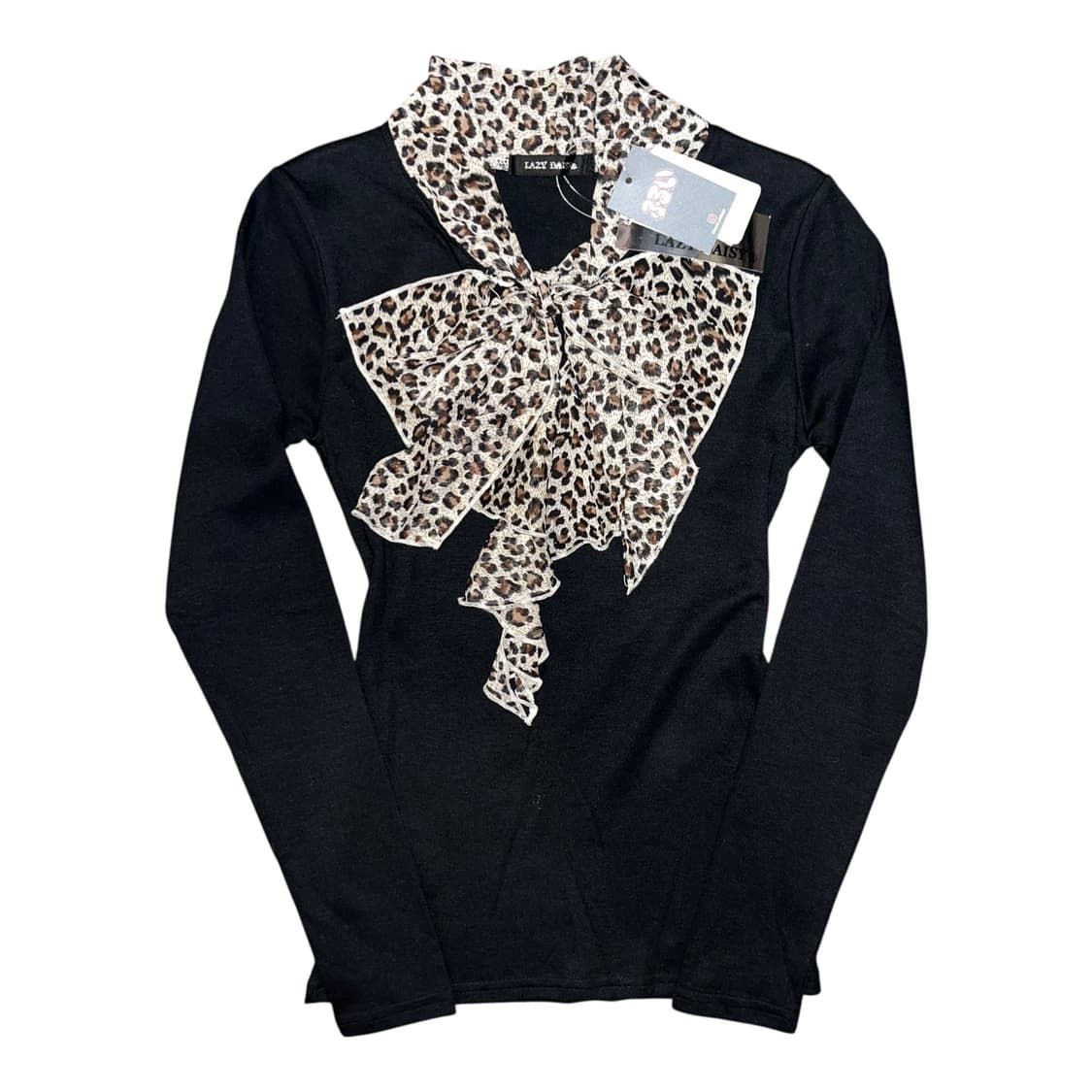 LAZY DAISY 레이지데이지 호피레이스 긴팔블라우스 갸루y2k 상품이미지1