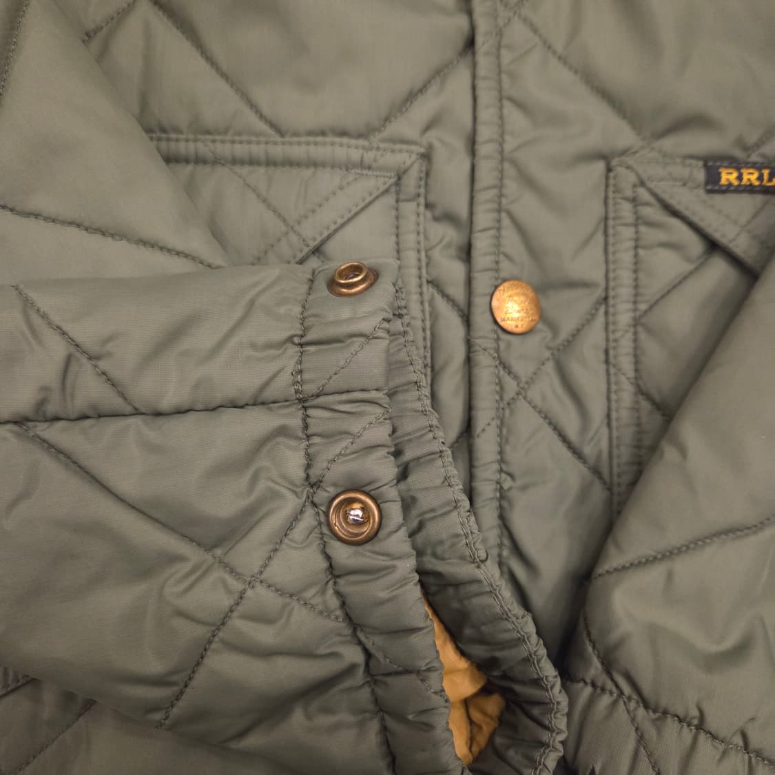 더블알엘 레더요크 맥브리이드 퀼팅 자켓 m 상품이미지5