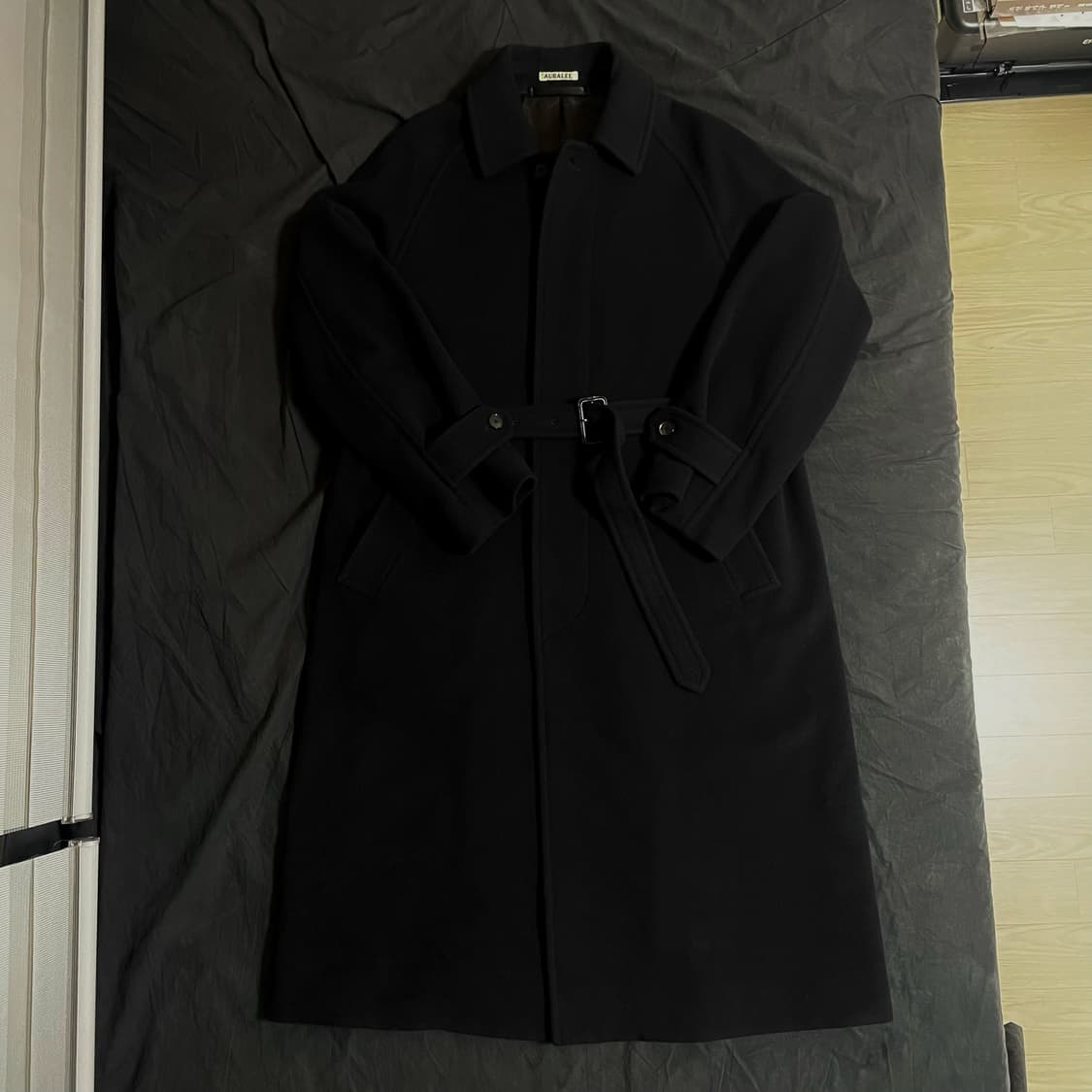 (급처)오라리 캐시미어 울 모저코트 Black 3size 상품이미지2