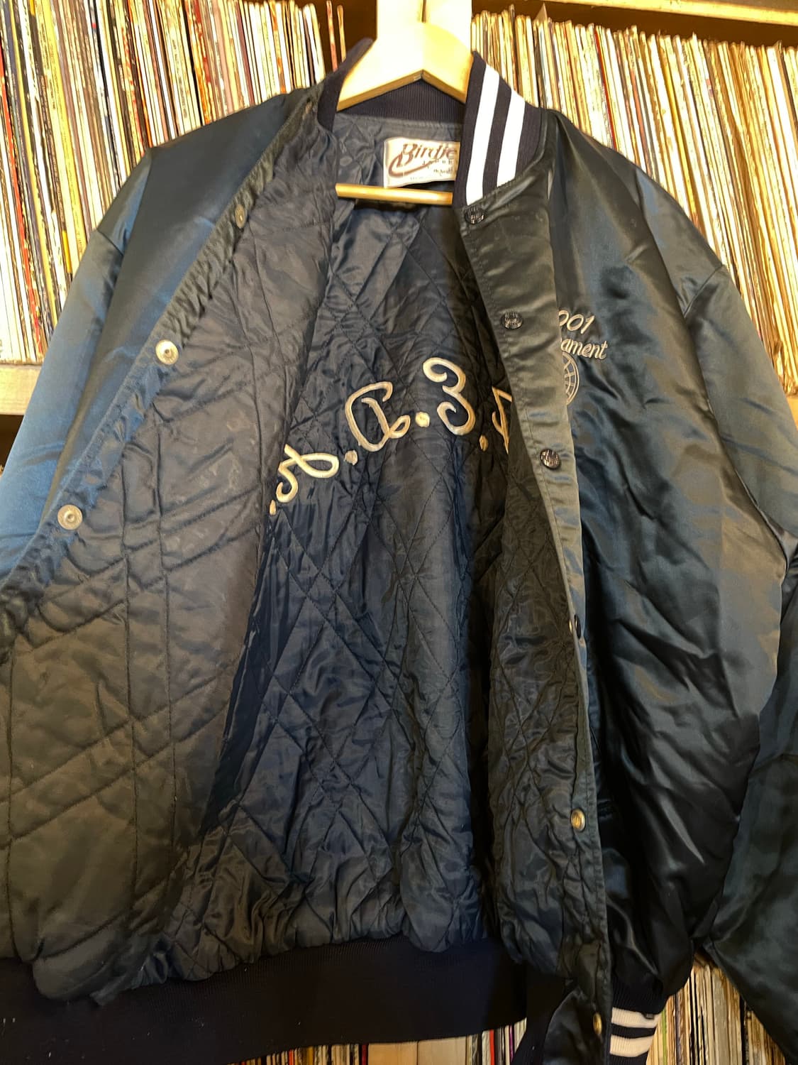 USA vtg 레터링 다크네이비 바시티 자켓 상품이미지5