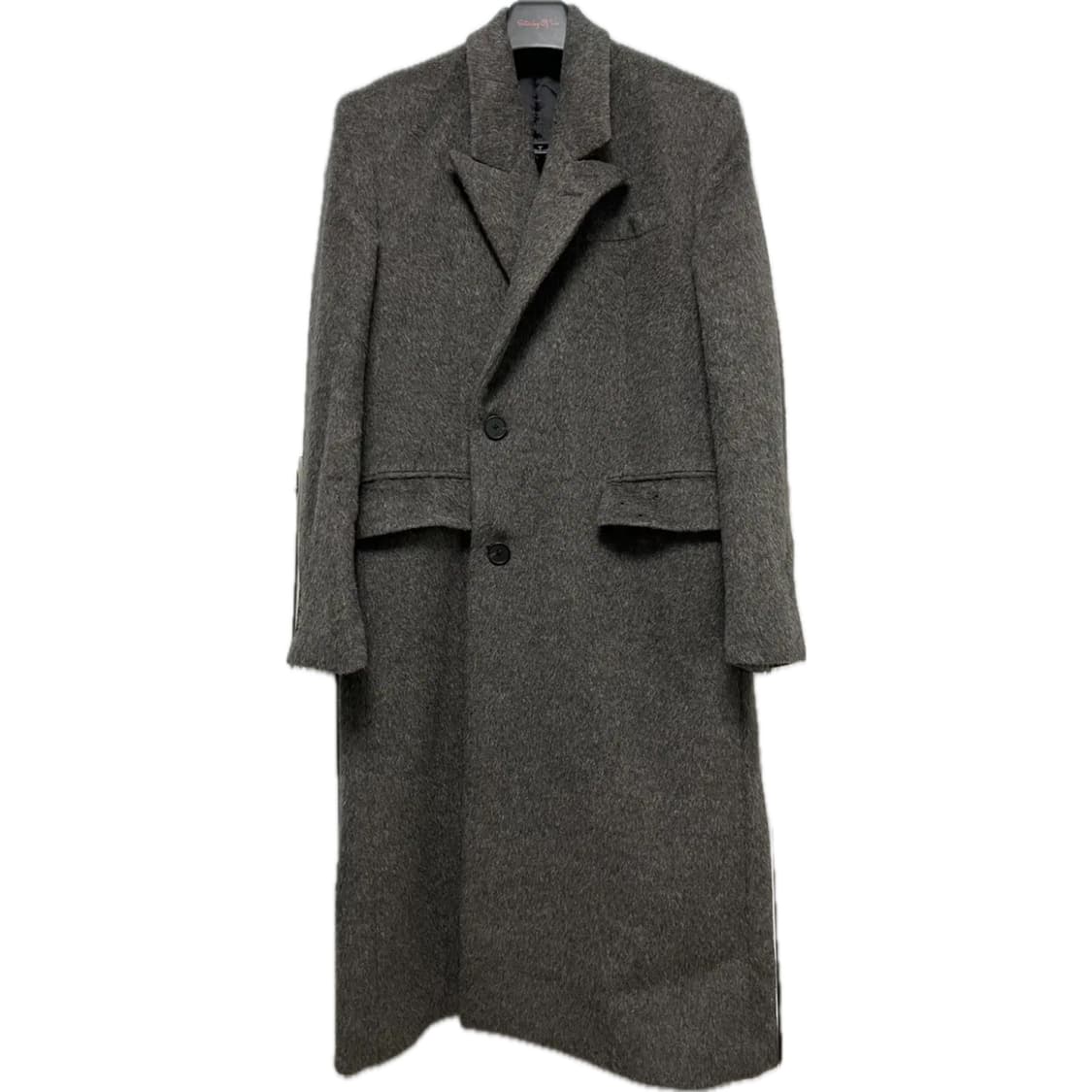 [M] STU 21FW Hairy Half Double Coat Grey 상품이미지1