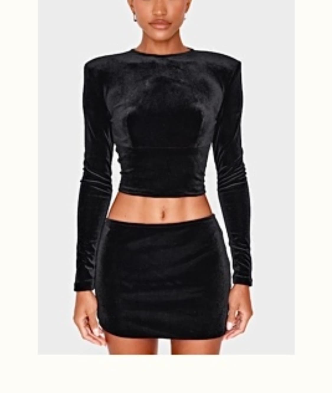 PLT 벨벳 크롭 슬림탑  상품이미지1