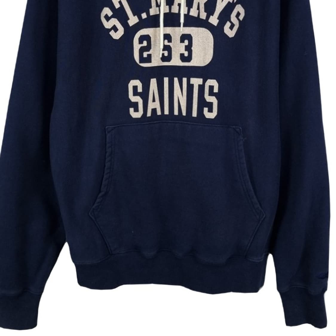 아웃스탠딩 그래픽 프린팅 오버핏 후드티 네이비 M16536 상품이미지5