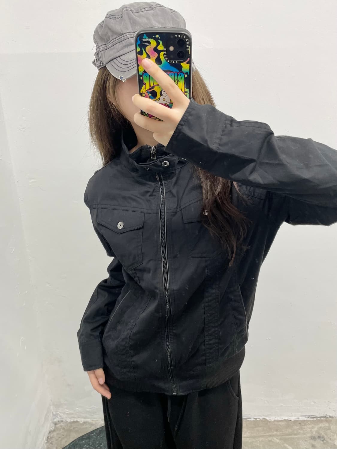 블랙 포켓 디테일 자켓  상품이미지1