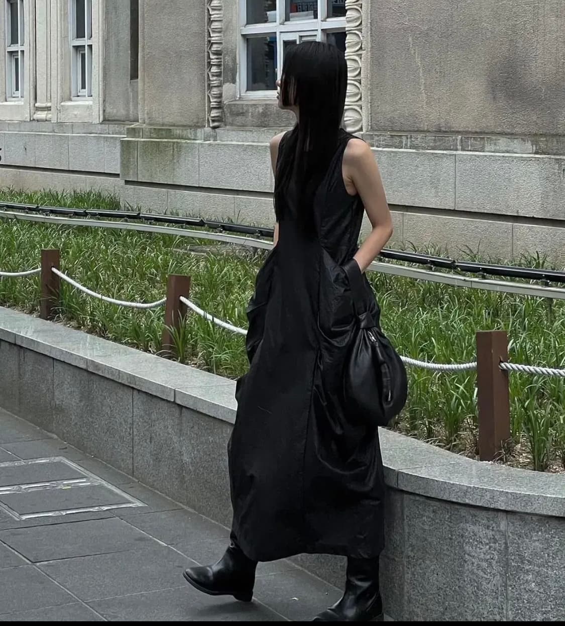 새상품)트리밍버드 드레이프 포켓 슬리브리스 드레스 원피스 상품이미지6