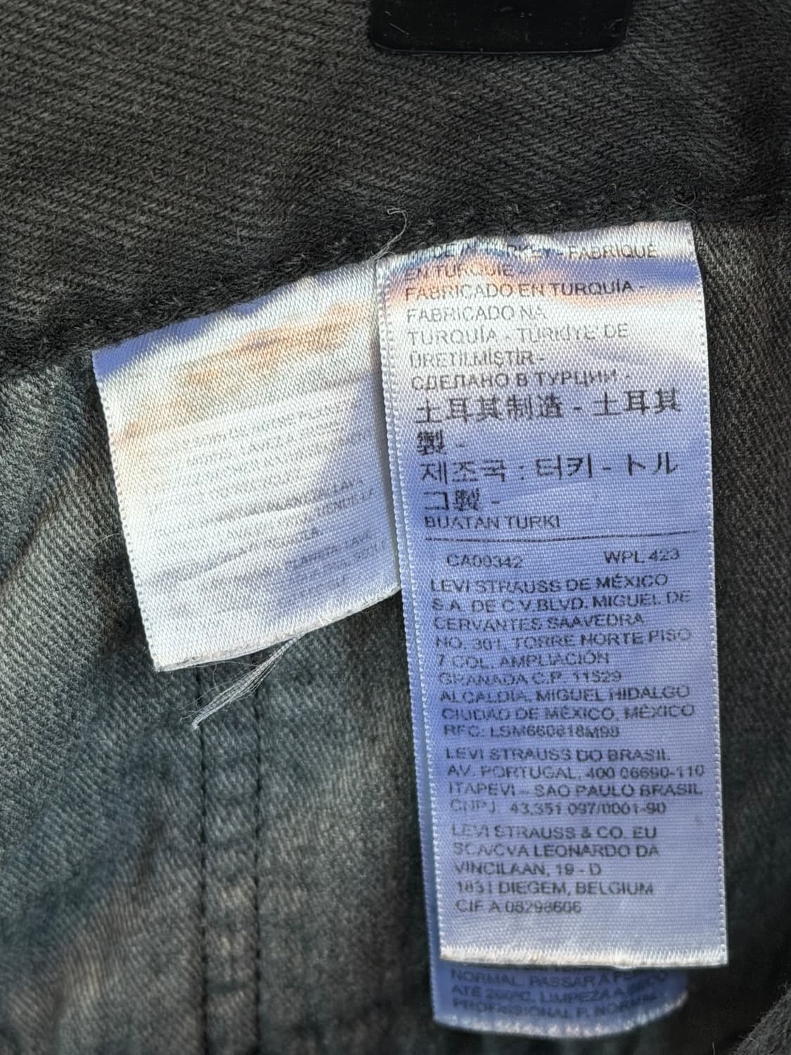 Levis 501 리바이스 흑청 블랙 데님 진 33x32 상품이미지6