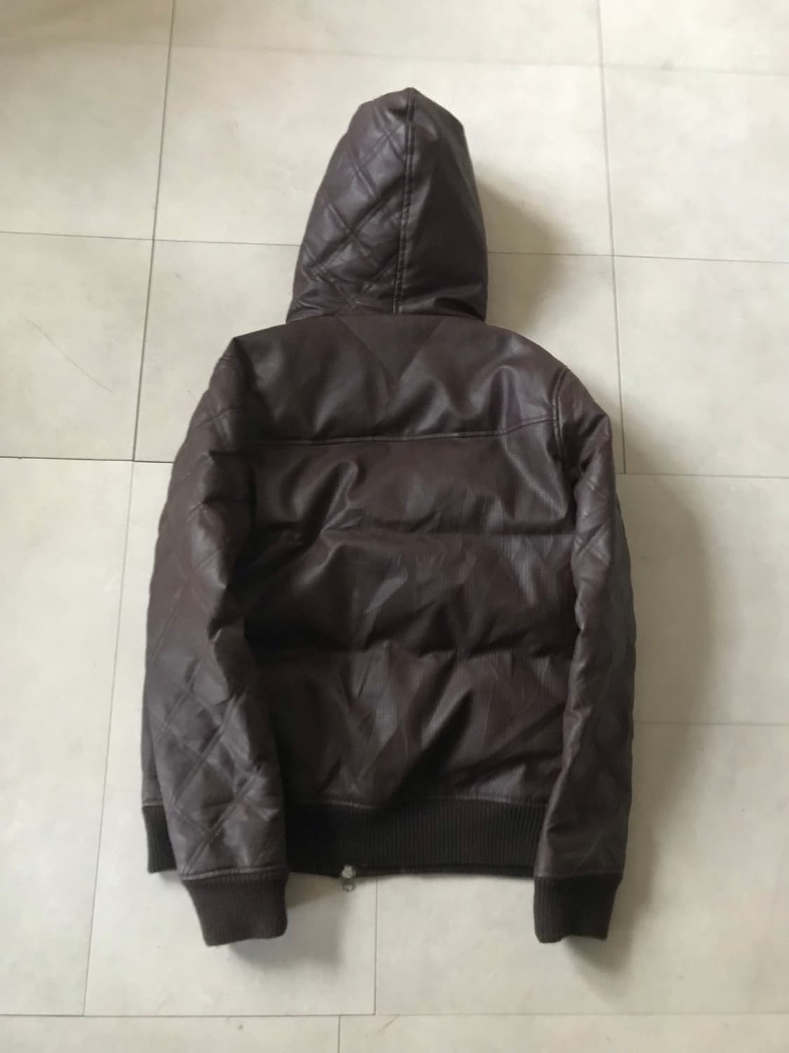 타미힐피거 브라운 레더 패딩 상품이미지9