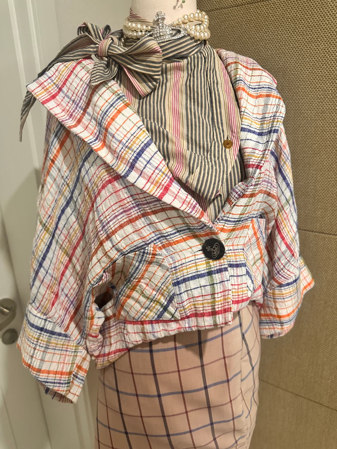 비비안웨스트우드 체크 가디건 상품이미지2