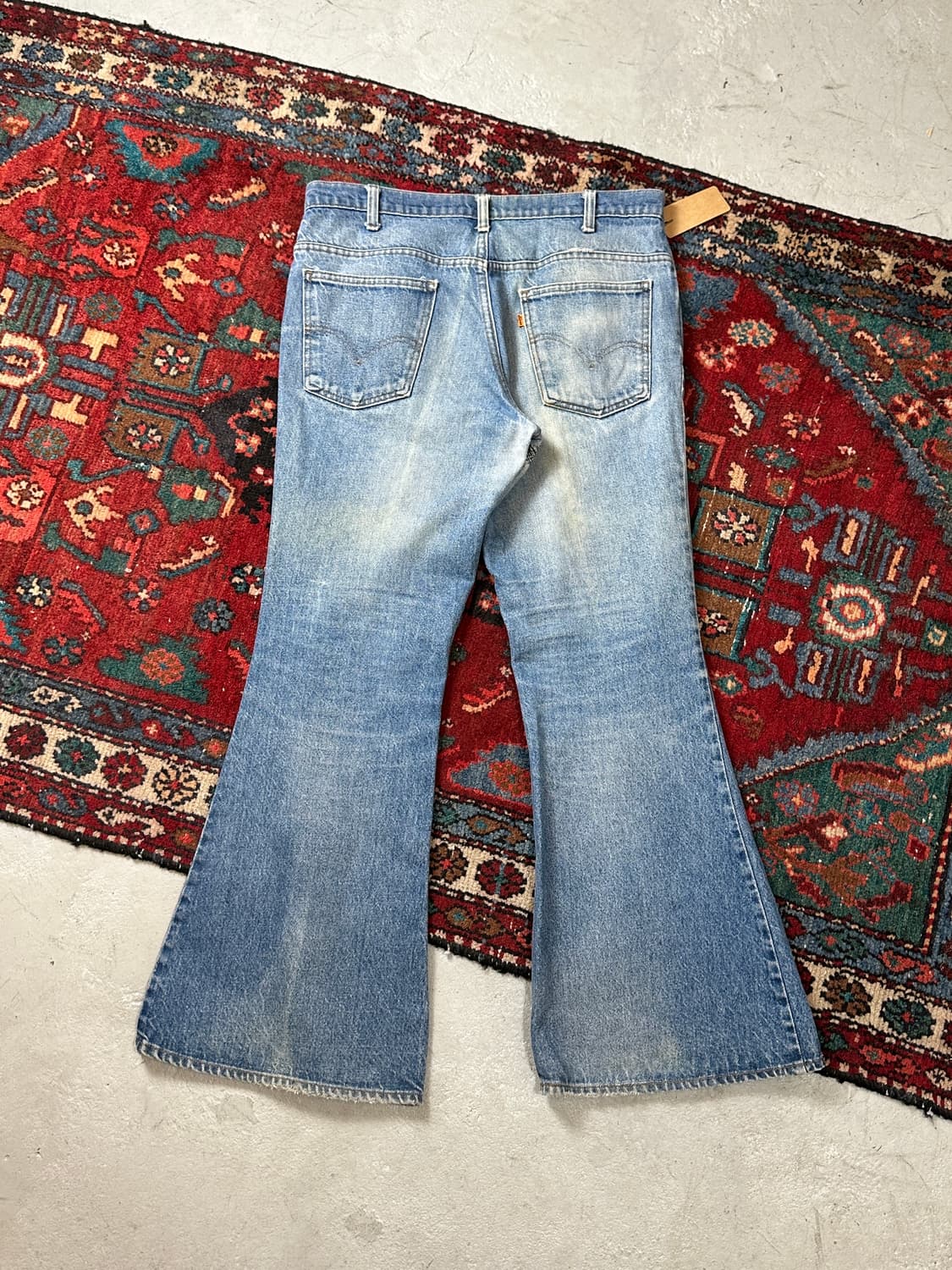 80's USA Made 빈티지 리바이스 684 벨바텀 부츠컷 데님 상품이미지4