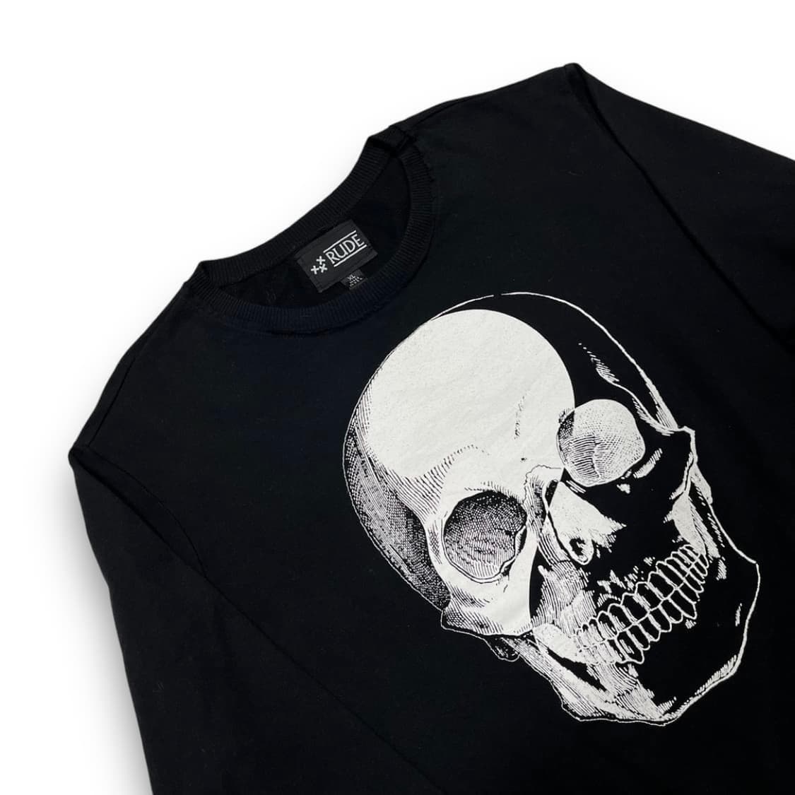 펑크 RUDE 스컬 헤드 쉐도우 딥 다크 빈티지 맨투맨 상품이미지2