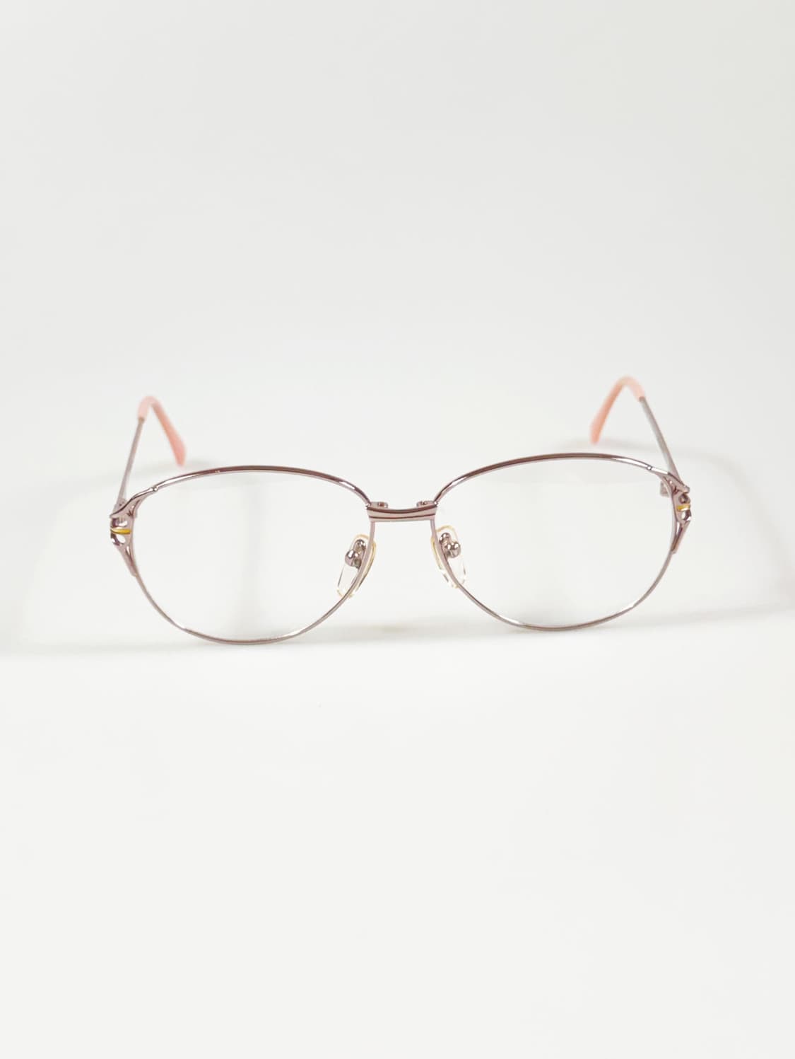 DASH 핑크 메탈 슬림 오벌 프레임 빈티지 안경 상품이미지1