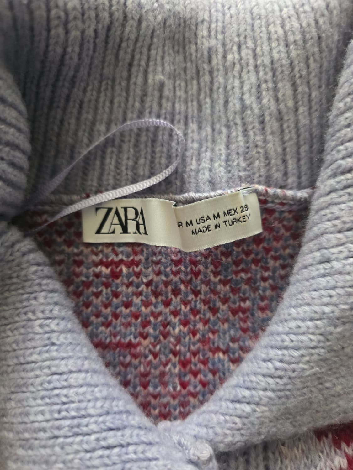 자라 패치워크 자카드 가디건 상품이미지3