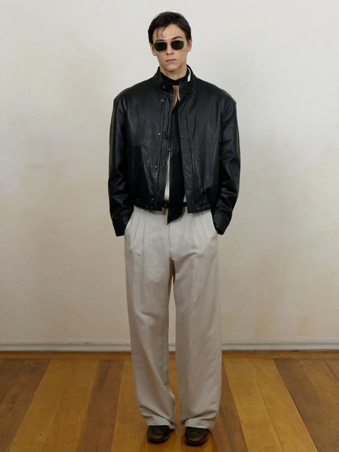 엘무드 - 모나크 레더 블루종 가죽 자켓  상품이미지3