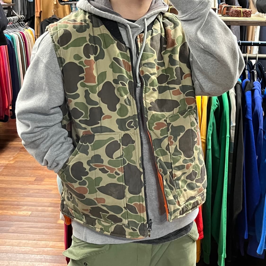 카모 패딩 베스트 상품이미지3